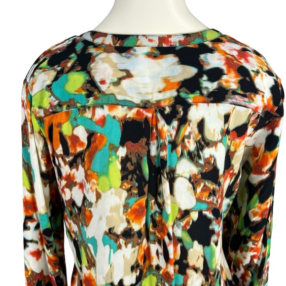 Calvin Klein Henley Multicolored Top Size Small - Picture 3 of 10